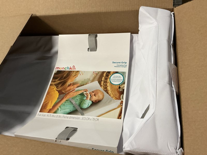 Condition photo showing Good Condition for Munchkin Secure Grip Baby Diaper Changing Pad for Dresser, Waterproof and Wipeable, Contoured, Standard Size (14.75" x 31"), White