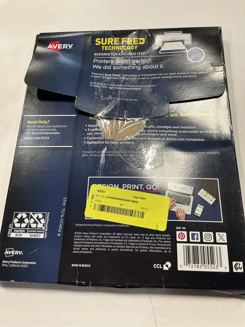 Condition photo showing Good Condition for avery waterproof labels  2  x 4   laser  500ct (5523)