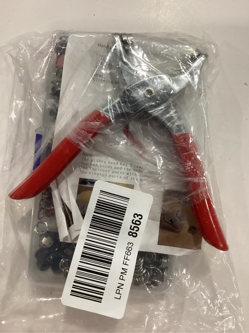 Condition photo showing New/Like New for CHEPULA Craftsmanship DIY 200 Sets 3/8 Inch Metal Snaps Buttons with Fastener Pliers Press Tool Kit for for Sewing and Crafting (10 Colors,9.5mm) (Solid)