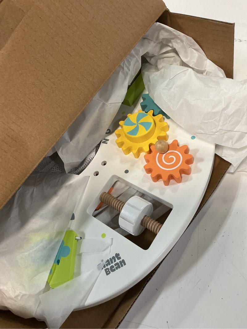 Condition photo showing Good Condition for Giant bean® Wooden Activity Table for 1 Year Old, 11-in-1 Montessori Learning Table with Bead Maze, Shape Sorter, Fishing Game & More – Sensory Development Toy for Toddlers, Ideal 1st Birthday Gift