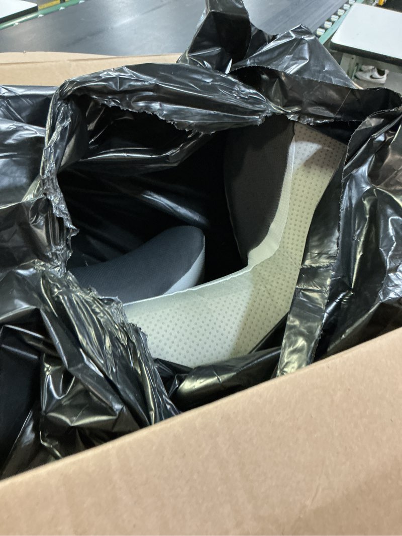 Condition photo showing As Is for reading pillow for sitting in bed, 22”h bed rest pillows with arms, back pillows for sitting up, ergonomic lumbar support cushion for reclining, gaming, work, resting, watching tv, (grey&darkgrey)