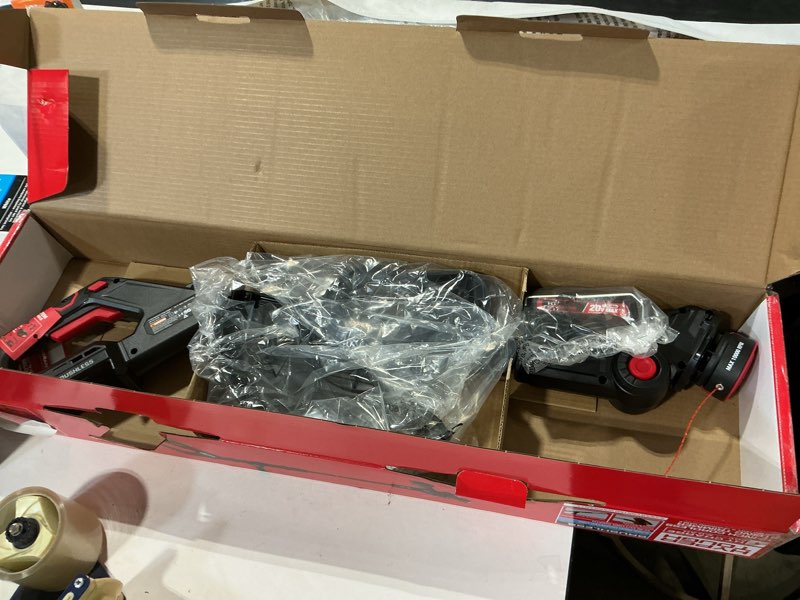 Condition photo showing Good Condition for hyper tough 12" 20v brushless cordless string trimmer with 20v max 2.0ah battery and charging cable