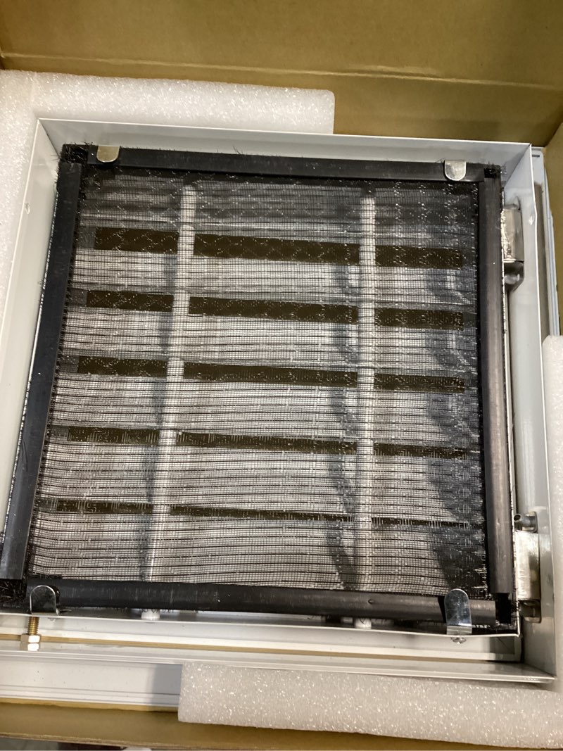 Condition photo showing As Is for Access Panel, 10x10 Inch Drywall Access Panel with Vent, Metal Access Door for Drywall, Wall and Cei