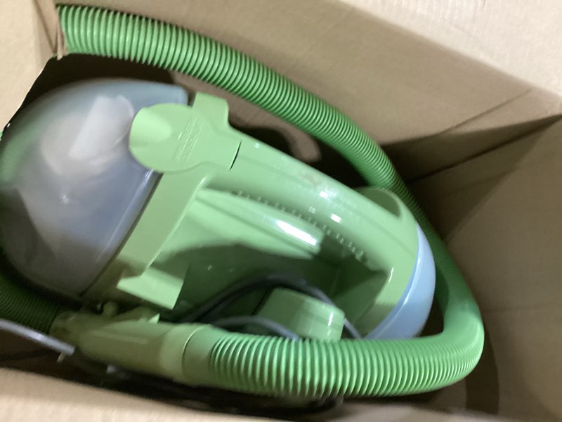Condition photo showing As Is for bissell little green multi-purpose portable carpet and upholstery cleaner, car and auto detailer, with exclusive specialty tools, green, 1400b