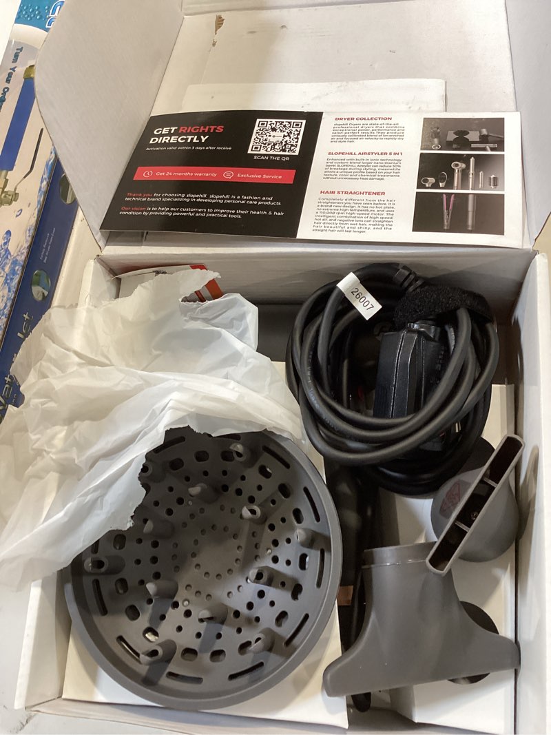 Condition photo showing Good Condition for slopehill professional ionic hair dryer with diffuser - lightweight, compact, powerful & fast salon blow dryer with high speed brushless motor for travel, women & men ceramic, black