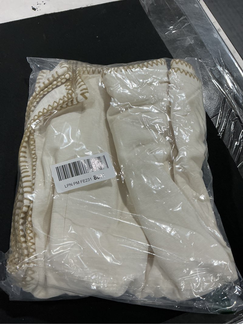 Condition photo showing Good Condition for decorUhome Chenille Soft Throw Pillow Covers 26x26 Set of 2, Farmhouse Velvet Neutral Decorative Euro Pillow Covers with Stitched Edge for Couch Sofa Bed Home Decor, Cream White Cream White 26" x 26" (Pack of 2)