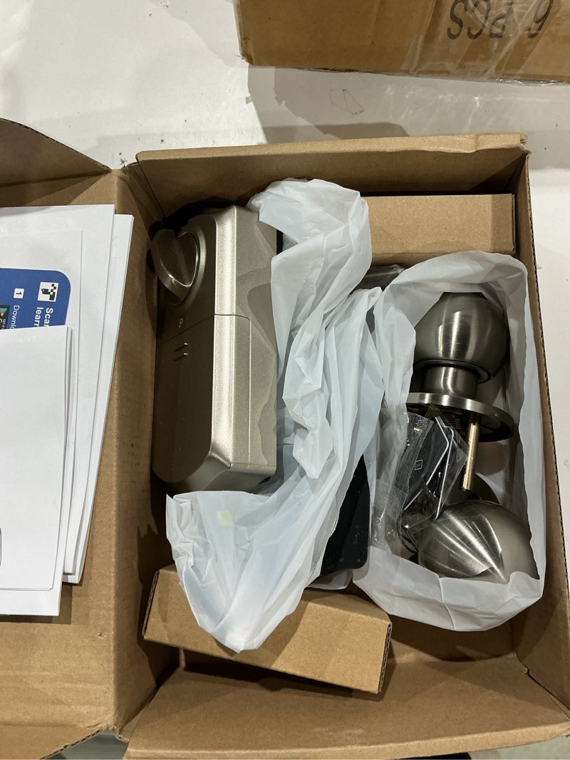Condition photo showing Good Condition for veise ve017-k fingerprint smart lock with 2 knobs, app control, keyless entry front door lock set, electronic touchscreen keypad deadbolt, emergency power port, easy install, auto-lock, satin nickel