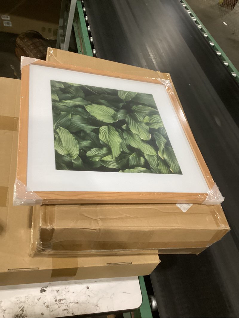 Condition photo showing New/Like New for acovy 16x16 square picture frame, solid cherry wood 16 x 16 picture frame, rounded corner 16"x16" frame matted to 12x12, 16 by 16 wooden frame hd tempered glass, wall or tabletop display, 3 pack cherry 16x16-3p