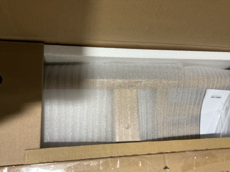 Condition photo showing Good Condition for incomplete brown COLAMY Wooden Dining Room Chairs Set of 2, Spindle High Back Windsor Kitchen Side Chair, Farmhouse Dining Chairs for Kitchen, Dining Room, Dark Brown Dark Brown Set of 2 Wooden Seat