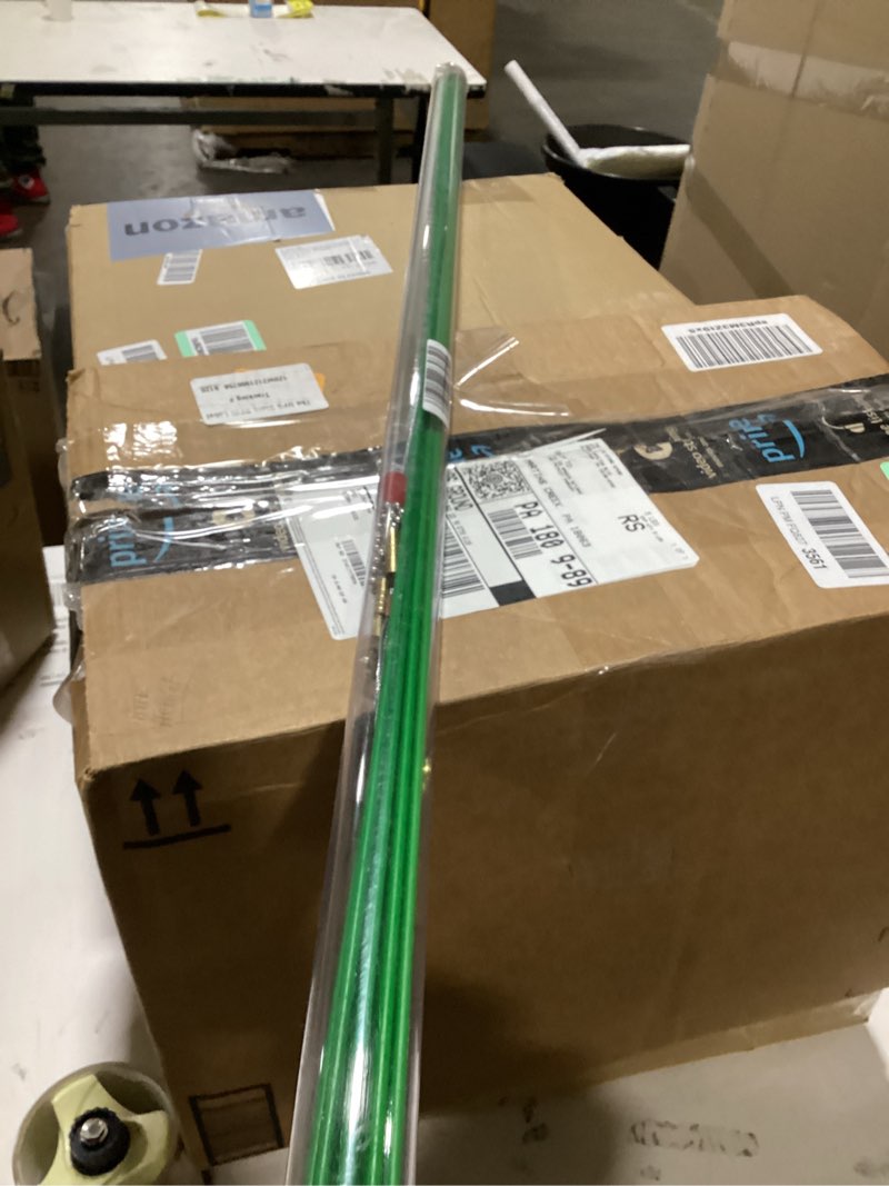 Condition photo showing Good Condition for 50 ft wire fishing kit fiberglass connectable fish tape wire puller cable pulling pull push kit with hook in transparent tube, green