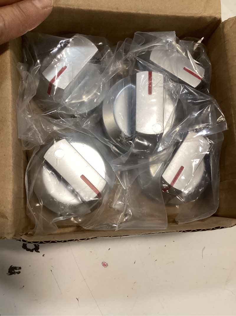 Condition photo showing Good Condition for dg94-04167 gas stove knobs replacements, 5 pack metal oven knobs, compatible with samsung nx60a6111ss/aa nx60a6511ss/aa nx60a6711ss/aa gas range knobs etc 5 pieces