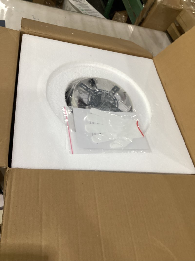 Condition photo showing Good Condition for caged crystal ceiling fans with lights and remote,20" flush mount low profile ceiling fan with light,6 speed enclosed ceiling fan with reversible motor for bedroom living room|(4 e26 bulbs included) gray