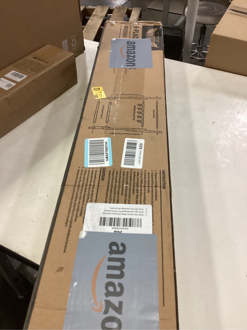 Condition photo showing New/Like New for Stage Rocker Multi Guitar Stand, Foldable 5 Holder Rack with Adjustable Height & Width, Easy Assembly & Storage, Reliable Soft Foam Padding to Protect Acoustic or Electric Guitars & Basses, Black. 5 Guitars