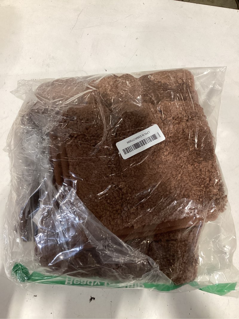 Condition photo showing Good Condition for granny says bathroom rugs sets 2 piece,soft bath mats for bathroom, bath rugs non slip washable, absorbent bath rug for tub,shower and toilet, bathroom mat set (brown, 20" x 32" + 16" x 24") brown 1'8" x 2'8" (24" x 16" + 32" x 20")