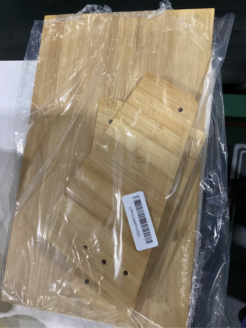 Condition photo showing Good Condition for yookeer foot rest for under desk at work, wooden foot stool, slanted desk foot rest, ergonomic adjustable office footrests, nursing foot stool for office and home(light brown,low) low light brown