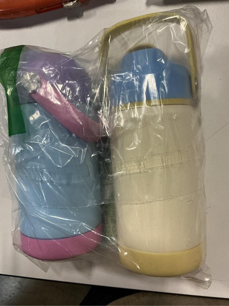 Condition photo showing Good Condition for kerilyn 12oz water bottle 2 pack, stainless steel insulated water bottle bulk with straws leak-proof,bpa free, 2 piece set cloud & skyblush 12 ounces a. cloud & skyblush