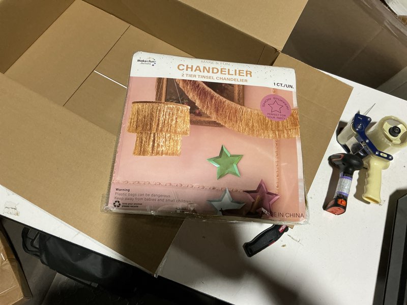 Condition photo showing Good Condition for meri meri gold tinsel chandelier