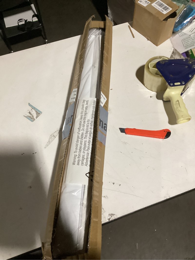 Condition photo showing Good Condition for No Drill Cordless Roman Shades for Windows No Tools Roman Shades, Blackout Fabric Blinds for Indoor Windows, UV Protection, Privacy, Thermal Insulation Roman Blinds, Easy to Install 24"W x 48"H White