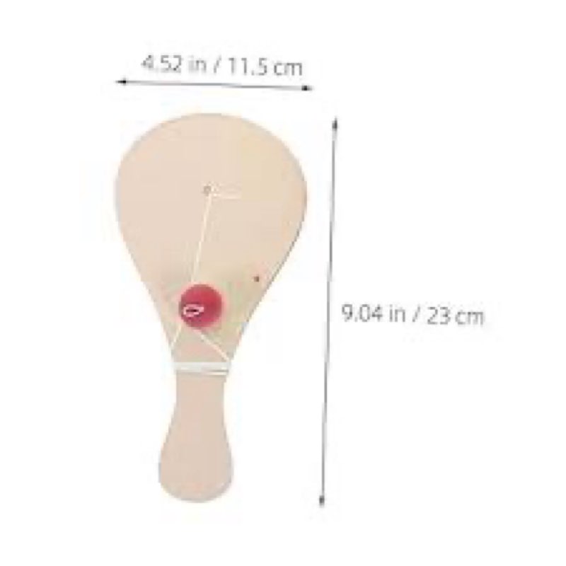 FOYTOKI 10pcs DIY Paddle Ball Craft Kit Wooden Paddle Balls String Hand Rackets for Boys and Girls Holiday Games