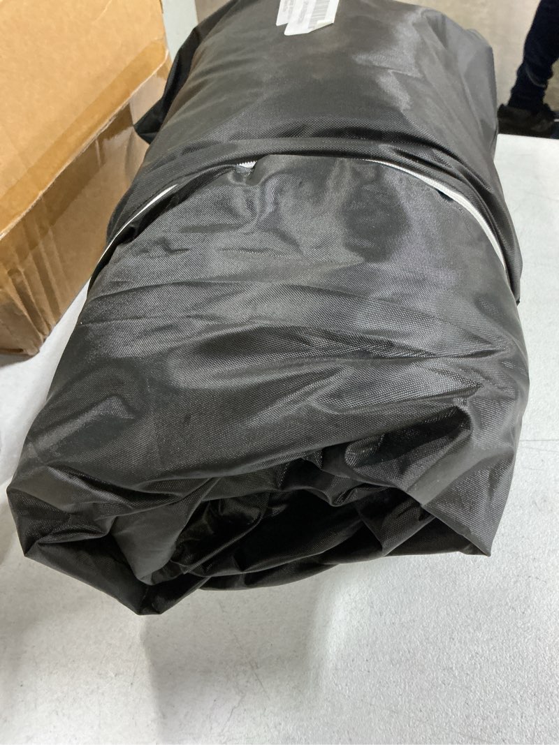 Condition photo showing As Is for flymei golf cart cover waterproof, 420d fabric universal fits for most brand 2/2+2/4/4+2 passengers yamaha, honda, club car, ezgo golf cart fit for 2+2/4 passenger cart black