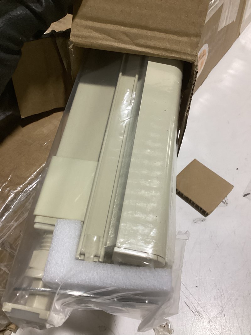Condition photo showing Good Condition for lazblinds no-drill cordless zebra blinds - dual layer light filtering & room darkening, free-stop lift, easy install, day & night privacy with valance for window 27.5" w x 72" h, cream 27.5"w x 72"h cream