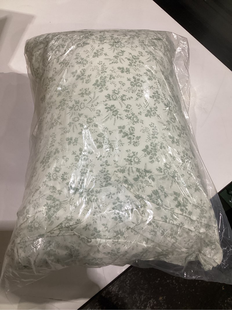 Condition photo showing Good Condition for laura ashley throw pillow cotton envelope closure, elegant home decor for couch or bed, 14" x 20", harper pale green
