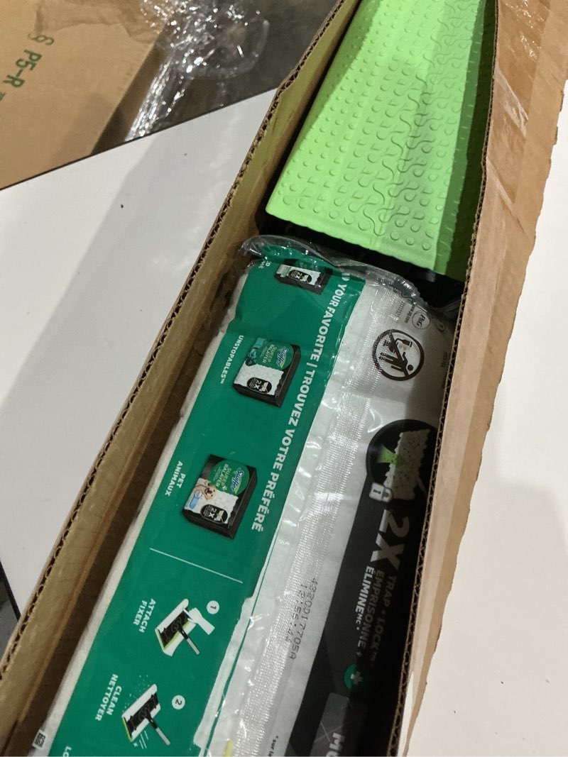 Condition photo showing Good Condition for swiffer sweep and mop deluxe  2-in-1 floor mopping and sweeping kit  includes 1 sweeper device  5 heavy duty dry sweeping cloths  6 heavy duty wet mopping cloths