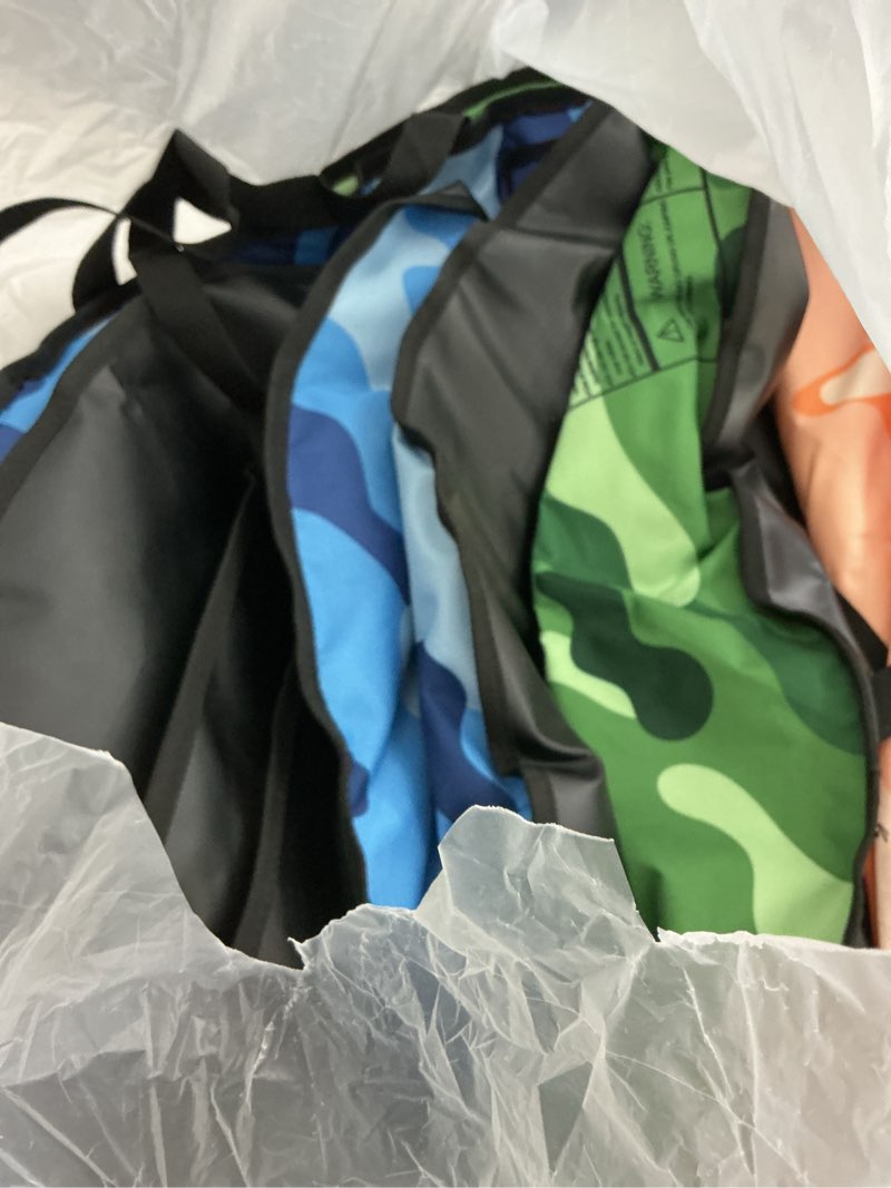 Condition photo showing As Is for Toffos Snow Tube with 600D Oxford Cover, Heavy Duty Snow Sled, Inflatable Cold Resistance Toboggan Winter Outdoor Skiing Fun 37 in*3