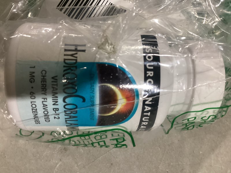 Condition photo showing Good Condition for Source Naturals HydroxoCobalamin, Vitamin B-12, 1 mg - 60 Cherry Flavored Lozenges 60 Count (Pack of 1)