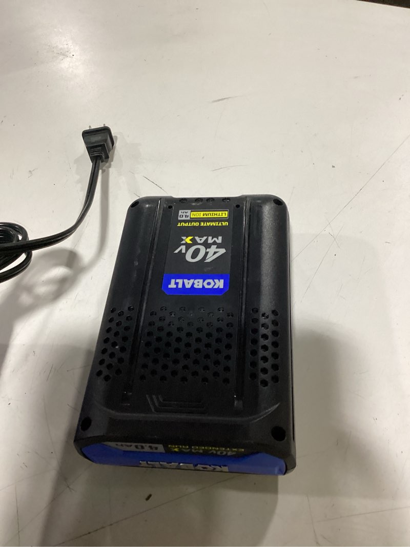 Condition photo showing Good Condition for kobalt 40-volt power equipment battery rapid quick charger gen3