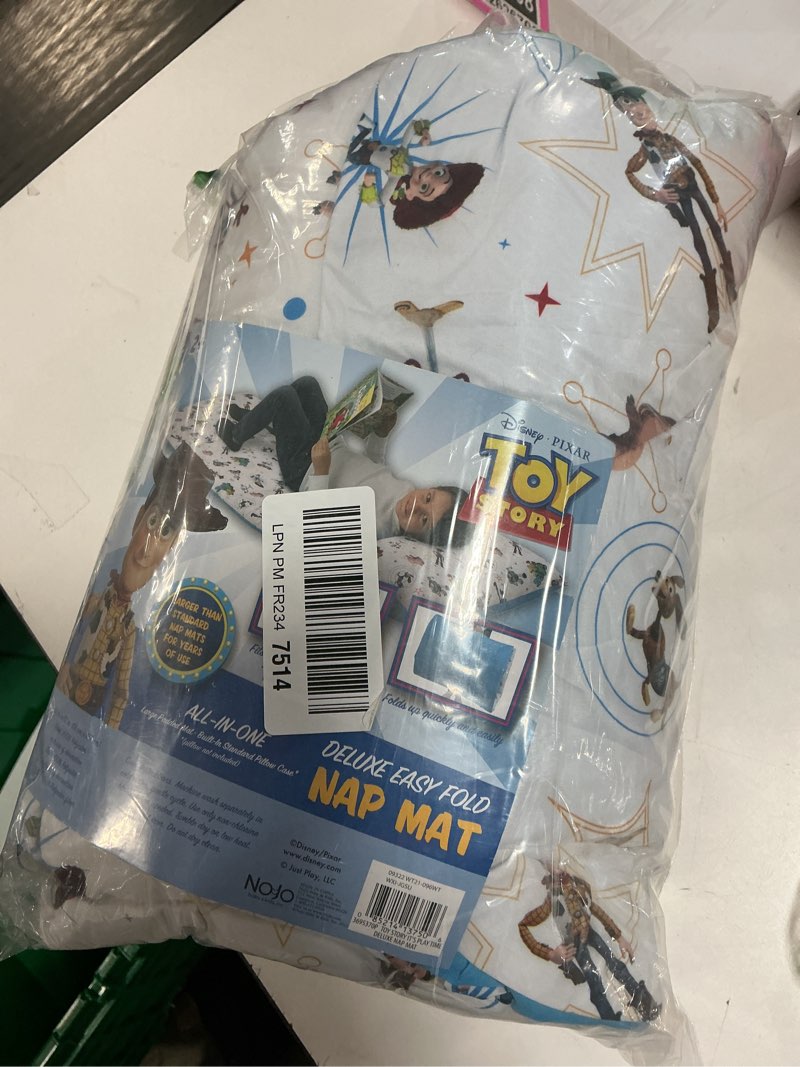 Condition photo showing Good Condition for Disney Toy Story It's Play Time Blue, Green, and White, Woody, Buzz and The Toys Deluxe Easy Fold To