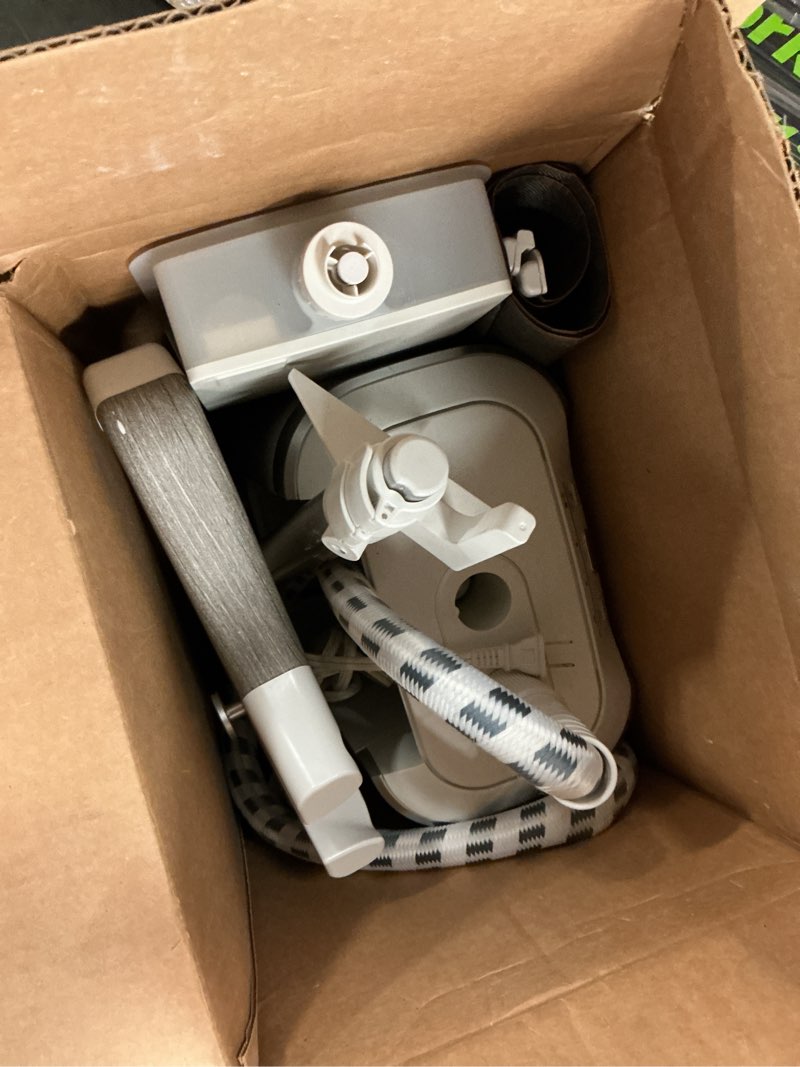 Condition photo showing As Is for rowenta professional full size steamer for clothes with screen 65 inches 1.3 liter capacity 1700 watts ironing, fabric steamer, garment steamer, adjustable is8440 white
