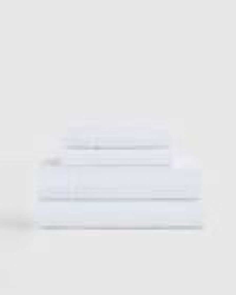 quince, classic organic percale fitted sheet set of 4(king cal) ,white
