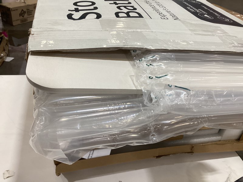 Condition photo showing As Is for Veeloim Stone Bath Mat Diatomaceous Earth Shower Mat Non-Slip Super Absorbent Diatomite Stone Mats for Bathroom Floor/Kitchen Counter Quick Drying Natural Easy to Clean(23.6''×15.4" White)