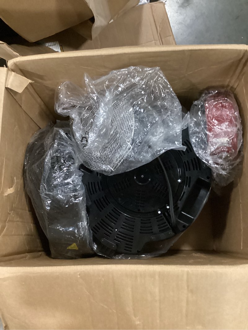 Condition photo showing Good Condition for nuwave duet air fryer, electric pressure cooker & grill combo, 540 in 1 multicooker with 3 removable lids, slow cook, sautés, dehydrator, 18/10 ss pot, sure-lock safety tech & 13 deluxe accessories 9 accessories