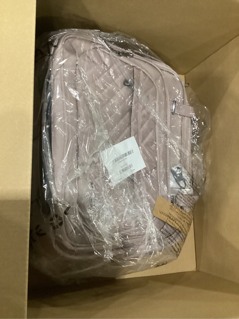 Condition photo showing New/Like New for VANKEAN Rolling Laptop Bag Women with Wheels, 15.6 Inch Rolling Briefcase for Women, Water Repellent Overnight Computer Bag with RFID Pockets for Travel Business Work, Light Dusty Pink Quilted Light Dusty Pink/Grey Purple
