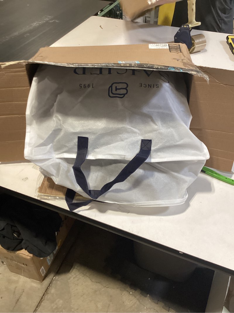 Condition photo showing item condition for Grey Goose Feathers Down Fiber Comforter Queen Size, Premium All Season Duvet Insert, 750+ Fill 1200TC Power Hotel Style Comforter, 42 Oz Lightweight and Medium Warmth (90x90, Dark Grey)