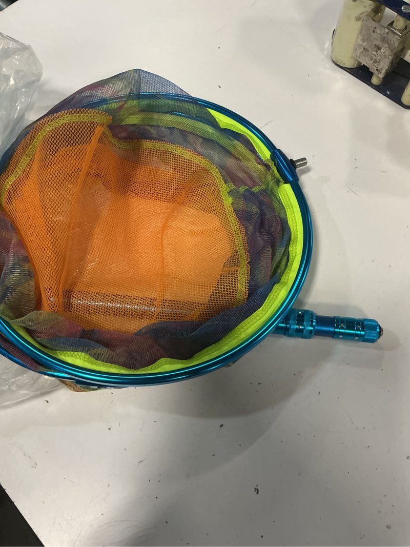 Condition photo showing Good Condition for kids fishing net - telescoping bait, minnow, and butterfly net with 11.4" depth, handle extends to 30" for easy catch and release