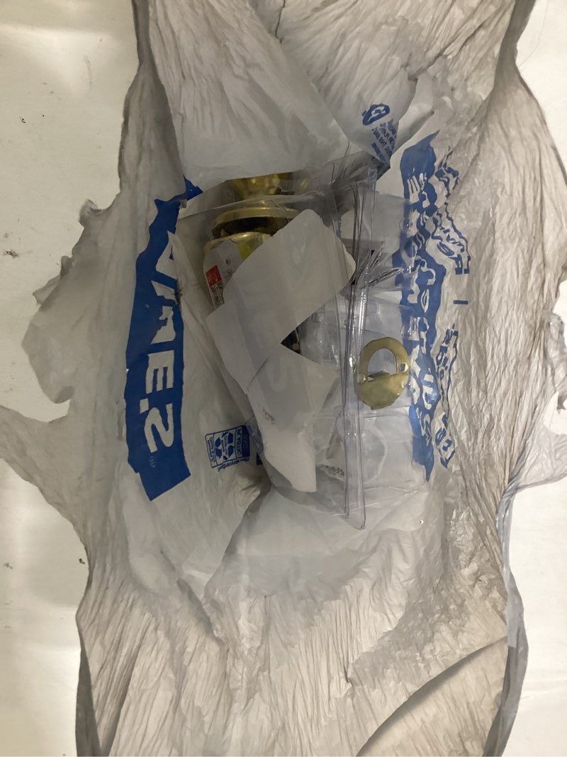 Condition photo showing As Is for kwikset mobile home polished brass privacy knob right or left handed