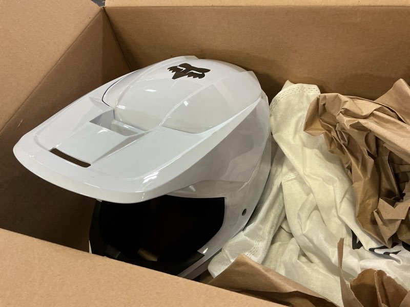 Condition photo showing Good Condition for fox racing unisex-adult v core mips motocross dirt bike helmet, matte white x-small white