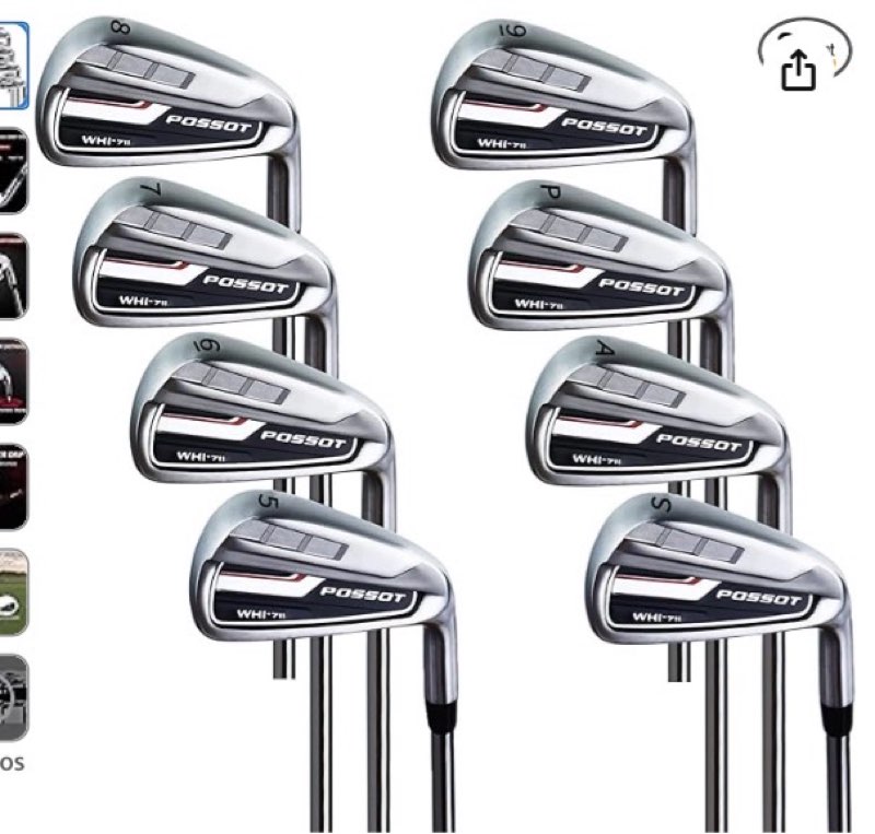  Sets 8 pcs Callaway Paradym Ai Smoke Iron Set - LH - Graphite 5.5 Flex - 6-AWBrand