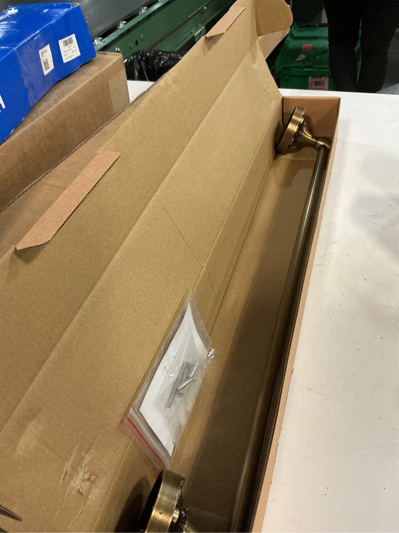 Condition photo showing Good Condition for Antique Brass Towel Bar Wall Mount, 24 inch Bath Towel Rod Holder, Vintage Gold Decorative Bathroom Accessories, Brass Petal-Relief Series 24" Single Towel Bar