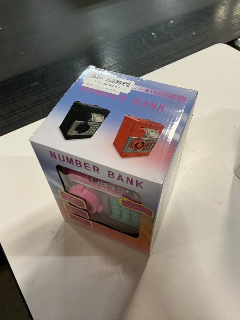 Condition photo showing New/Like New for Piggy Bank Electronic Mini ATM for Kids Baby Toy, Safe Coin Banks Money Saving Box Password Code Lock for Children,Boys Girls Best Gift(Deep Pink)