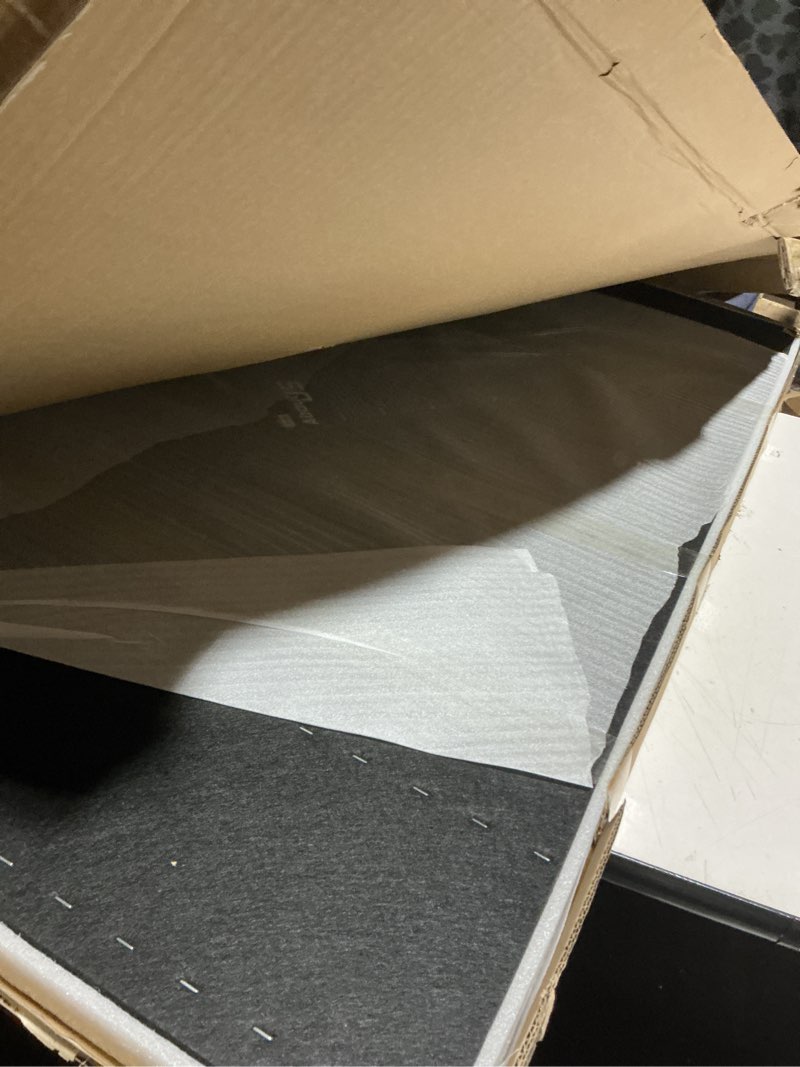 Condition photo showing Good Condition for Art3d 2 Wood Slat Acoustic Panels for Wall and Ceiling - 3D Fluted Sound Absorbing Panel with Wood Finish - Matte Black 2pcs - 47.2?23.6in. Matte Black