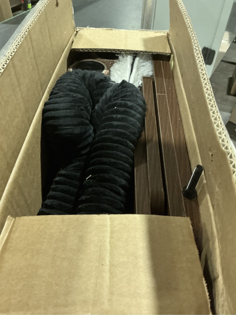 Condition photo showing As Is for Modern Cat Tree for Indoor Cats, Nordic Loft Style, Wooden Cat Tower with Sisal Scratching Posts, Soft Padded Beds & Cozy Condos, Floor-Mounted for Kittens & Adult Cats Large Walnut