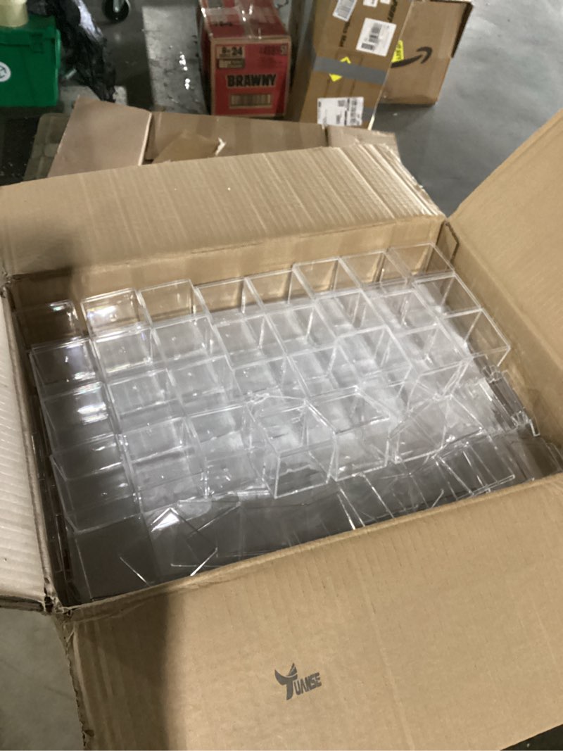 Condition photo showing Good Condition for tuanse 150 pcs acrylic box with lid clear small acrylic box plastic square cube with lid mini containers display 2.2 x 2.2 x 2.2 inch for candy pill tiny jewelry toys gifts