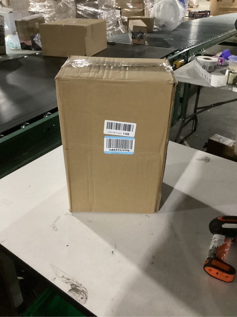 Condition photo showing Good Condition for 6 Pack Black Storage Bins with Lids Stackable Storage Container for Organizing, Black Storage Boxes with Handle for Shelves, Cute Organizer Bins for Craft, Snacks, 9.85x6.9x5.7 inch