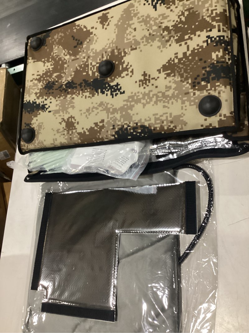 Condition photo showing Good Condition for indestructible heated cat house for outside cats winter, 100% weatherproof, safe escape door, insulated outdoor cat shelter with heater for feral barn cat kitty (desert camouflage, 26"x17"x14") desert camouflage 26"x17"x14"