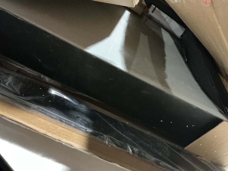 Condition photo showing Good Condition for keonjinn black medicine cabinet mirror 24" x 32", assembly needed, recessed medicine cabinet with mirror for bathroom, beveled framed, surface wall-mounted or recessed, tempered glass black 24x32 in