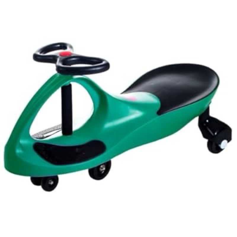 wiggle car ride on toy - no batteries, gears or pedals - twist, swivel, go - outdoor ride ons for kids 3 years and up by lil' rider (green)